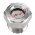 Uxcell Oil Liquid Level Gauge Sight Glass 1 2 Npt Male Threaded 304 Stainless Steel Air Compressor Fittings Silver Tone