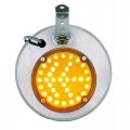 Fortpro 8 1 2 Convex Mirror Stainless Steel With Led Turn Signal Passenger Side F245671 