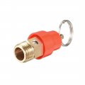 Uxcell Safety Valve Air Compressor Pressure Relief G1 4 Male 115psi Set Red Hat 1pack 