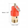 Uxcell Safety Valve Air Compressor Pressure Relief G1 4 Male 115psi Set Red Hat 1pack