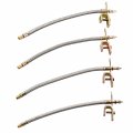 Tyre Tire Valve Stem Extension Adaptors 4 Pack 12 Stainless Steel Braided For Car Rv Truck Trailer 