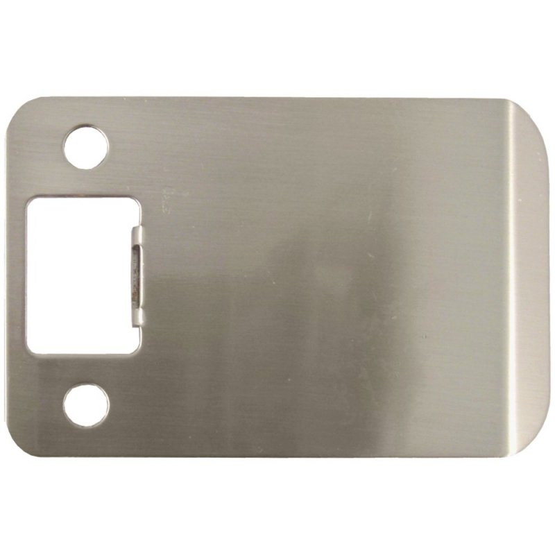 Round Corner Extended Lip Strike Plate 2-1 4 X 3 3-1 2 Overall Length Satin Nickel By Stone Harbor Hardware