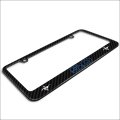 Ford Mustang Gt 5 0 Outline In Blue Dual Logo Black Real Carbon Fiber License Plate Frame 