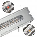 Partsam 2pcs 12 Double Face Stop Turn Tail Light Bar Chrome Bezel Side Marker Indicators 55 Led Triple Trailer Surface Mount