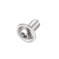 Uxcell Flanged Button Head Socket Cap Screws M4 8mm Hex Drive 304 Stainless Steel Fasteners Bolts Fully Threaded Machine Screw