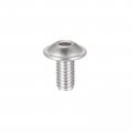 Uxcell Flanged Button Head Socket Cap Screws M4 8mm Hex Drive 304 Stainless Steel Fasteners Bolts Fully Threaded Machine Screw