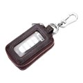 Belomi Car Key Fob Case Genuine Leather Remotechain Bag With Lanyard And Zipper Closure Key Protection Cover For Men Women 