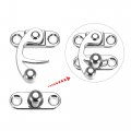 Uxcell Decorative Antique Right And Left Latch Hook Hasp Swing Arm Silver Tone 2 Set