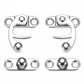Uxcell Decorative Antique Right And Left Latch Hook Hasp Swing Arm Silver Tone 2 Set
