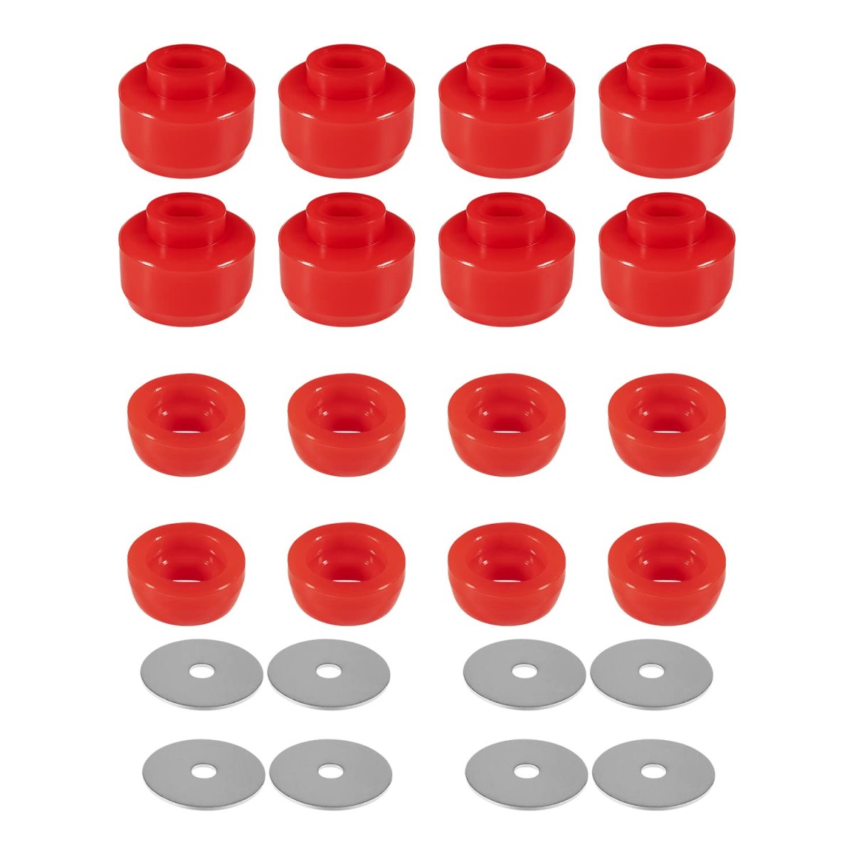 7-141 Body And Cab Mount Bushing Kit For Chevy Silverado Sierra 1500 2500 2wd 4wd 1999-2014 Polyurethane Mounts Washers Red