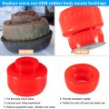 7-141 Body And Cab Mount Bushing Kit For Chevy Silverado Sierra 1500 2500 2wd 4wd 1999-2014 Polyurethane Mounts Washers Red
