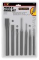 Performance Tool W760 7-piece Punch Chisel Set High Carbon Steel Ideal For Metalwork 