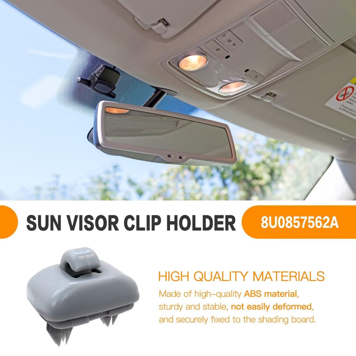 Sun Visor Clip Hook Holder Replace 8w0857562a For Audi Q3 Sportback S Line Sport Utility 4-door 2 0l 1984cc 121cu In L4 Gas