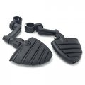 Smt Motorcycle Black 360 Adjustable Peg Mounting Kit U Shape Footrest Foot Pegs For V-star Roadstar Suzuki Boulevard Equipped