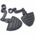 Smt Motorcycle Black 360 Adjustable Peg Mounting Kit U Shape Footrest Foot Pegs For V-star Roadstar Suzuki Boulevard Equipped