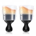 Car Interior Detailing Brush 2pcs Cleaning Soft Curved Design Dust Collectors Tool With Cover 