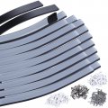 Muzata 20pack 3 3ft 1m Flexible Black Led Channel With Milky White Cover Lens Bendable Aluminum Profile Housing Track For Strip 