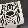 Httmt Mt298-07-sf Skull Flame Radiator Grille Cover Guard Protector Compatible With Suzuk Boulevard M109