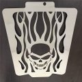Httmt Mt298-07-sf Skull Flame Radiator Grille Cover Guard Protector Compatible With Suzuk Boulevard M109