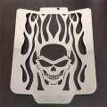 Httmt Mt298-07-sf Skull Flame Radiator Grille Cover Guard Protector Compatible With Suzuk Boulevard M109