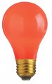 Satco S4980 40 Watt A19 Incandescent Light Bulb Ceramic Red 