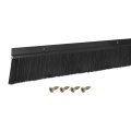 Door Brush Bottom Sweep H Shape Aluminum Alloy Base With 2 4 In Pp 35 Length Black For Home And Industrial Use 