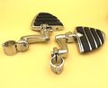 Xkh Group Motorcycle Chrome Peg Mounting Kit With U Shape Foot Footrest For Bike Equipped 1-1 4 Inch 1 25 Front Engine Guard