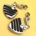Xkh Group Motorcycle Chrome Peg Mounting Kit With U Shape Foot Footrest For Bike Equipped 1-1 4 Inch 1 25 Front Engine Guard
