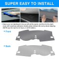 Gray Dashboard Cover Mat For Honda Civic 2022 2023 2024 2025 2026 Polyester Dash Sunshade Glare And Uv Rays Protector Lhd