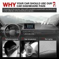 Gray Dashboard Cover Mat For Honda Civic 2022 2023 2024 2025 2026 Polyester Dash Sunshade Glare And Uv Rays Protector Lhd