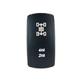 Laser Backlit White Rocker Switch 2x4 4x4 20a 12v On Off Led Light 
