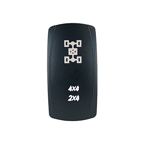 Laser Backlit White Rocker Switch 2x4 4x4 20a 12v On Off Led Light