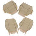 4pcs Tan Artificial Leather Seat Cover Front Driver And Passenger Side Bottom Top Lean Back Replacement For Honda Accord 
