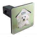Bichon Frise Maltese Puppy Dog In House Tow Trailer Hitch Cover Plug Insert