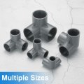 3 Way Pvc Pipe Fittings 1 2 Inch Furniture Grade Elbow Connector 90 Degree Side Outlet For Build Diy Garden Shelves 4 Pack Grey