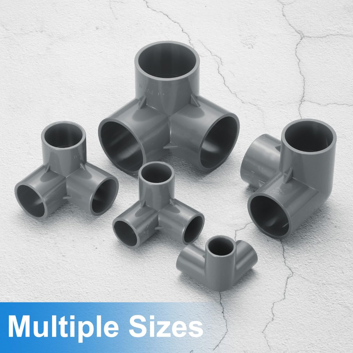 3 Way Pvc Pipe Fittings 1 2 Inch Furniture Grade Elbow Connector 90 Degree Side Outlet For Build Diy Garden Shelves 4 Pack Grey