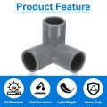 3 Way Pvc Pipe Fittings 1 2 Inch Furniture Grade Elbow Connector 90 Degree Side Outlet For Build Diy Garden Shelves 4 Pack Grey