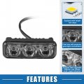 A Absopro Car Led Daytime Running Light Bar 3 4inch Bumper Grille Driving Fog Lamp Off Road Spot Work Boat Waterproof 6000k