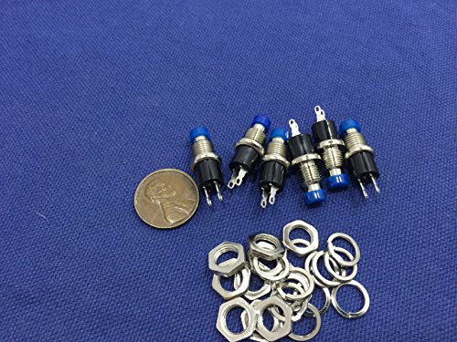 6 Pieces Blue Mini Push Button Spst Momentary N O Off-on Switch 6mm Fl6022 C1