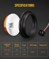 Partsam 4x 4 Inch Round Amber Strobe Lights 24 Led Trailer Truck Stop Turn Tail Light With And Solid Flash Mode Rubber Grommet