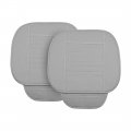 2pcs Front Car Seat Cushion Breathable Leatherette Chair Pad Mat For Vehicle Office Universal Gray 