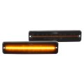 Side Marker Light For 1987-1995 Jeep Wrangler Yj Parking Lamps Reflectors Front 2pcs Smoke Lens Black Housing Led Replacement 