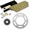 Caltric Gold O-ring Drive Chain And Sprockets Kit Compatible With Suzuki Gsx-r750 X 1998 1999