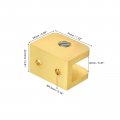 Uxcell Glass Shelf Clamp 2pcs Brass For 10-12mm Thick Adjustable Bracket Support Holder Gold