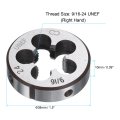 Round Threading Die 9 16-24 Unef Thread Right Hand Screw Cutting Fixed Dies Alloy Tool Steel Tapping Repair