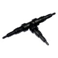Hard Vacuum Tubing Connector Plastic T Shape Fitting 1 8 Or 4 3 In Outer Diameter Black Alx-pau-mm-47349-cl360a50 