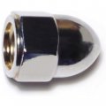 Coarse Acorn Cap Nuts 1 2-13 High Crown Steel Chrome Finish 10 Piece Set 