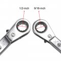 Uxcell Reversible Ratcheting Wrench 1 2-inch X 9 16-inch Offset Double Box End Cr-v