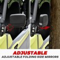 Sautvs Adjustable Wider Rearview Side Mirrors For Yamaha Rmax 1000 Folding Clear Rear View Wolverine2 2 Rmax4 Rmax 4 1000 2021