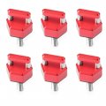Red Billet Aluminum Hard Top Quick Removal Fastener Thumb Screw Integrated D Ring Compatible With Jeep Wrangler Jk 2007-2018 Jl